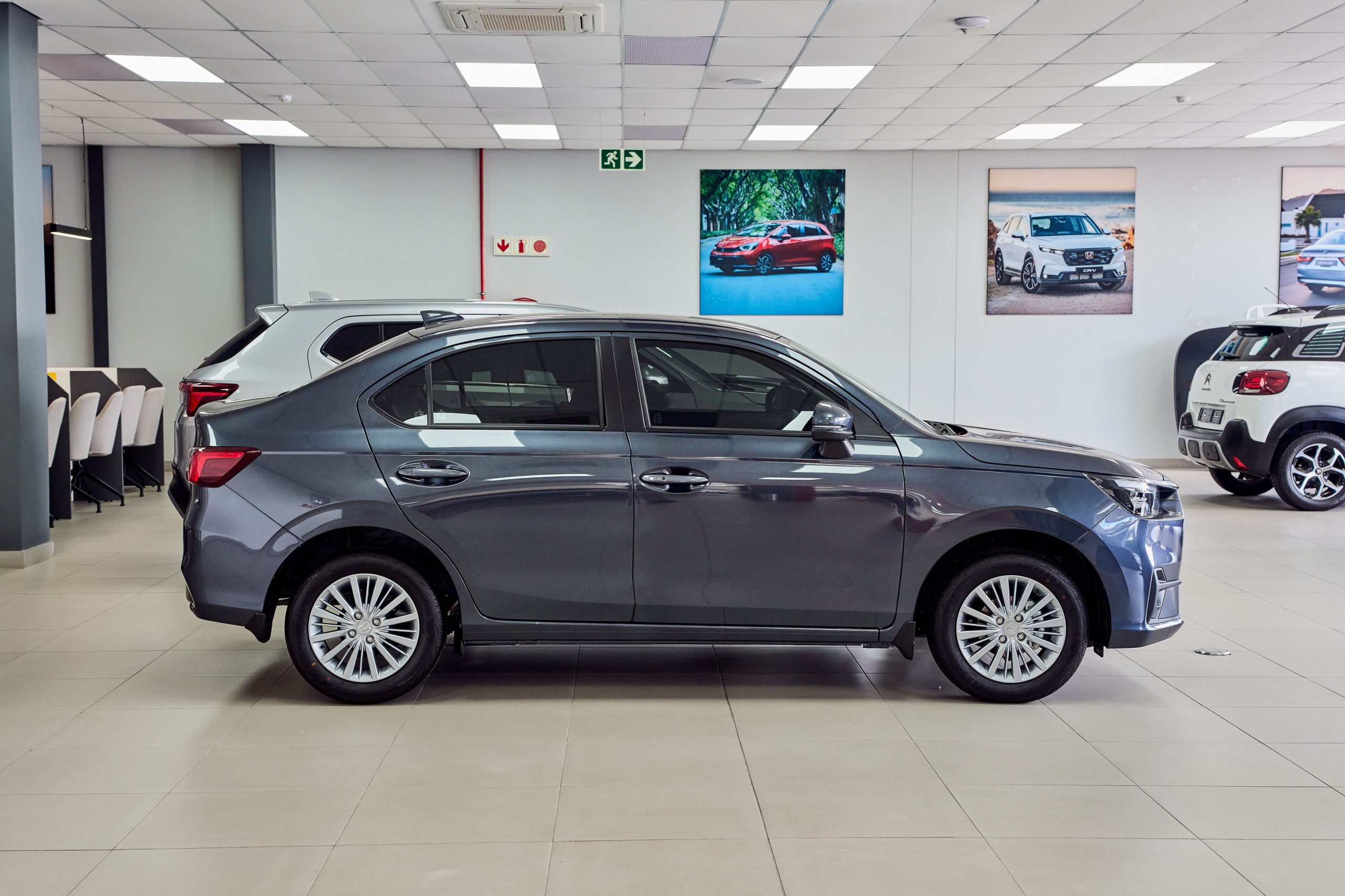 New Honda vehicles on display in the Honda Auto Sandton showroom